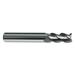 7.5mm Dia. - 63mm OAL - 45° Helix Bright Carbide End Mill - 3 FL - Exact Industrial Supply