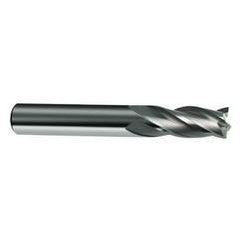 4.5mm Dia. x 50mm Overall Length 4-Flute Square End Solid Carbide SE End Mill-Round Shank-Center Cut-Uncoated - Exact Industrial Supply