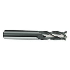 4mm Dia. x 50mm Overall Length 4-Flute Square End Solid Carbide SE End Mill-Round Shank-Center Cut-Uncoated - Exact Industrial Supply