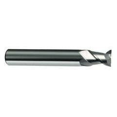 14mm Dia. - 75mm OAL - 45° Helix Bright Carbide End Mill - 2 FL - Exact Industrial Supply