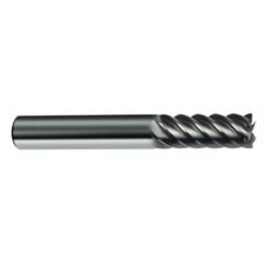 10mm Dia. - 72mm OAL - 45° Helix Bright Carbide End Mill - 6 FL - Exact Industrial Supply