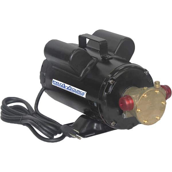PRO-SOURCE - Flexible Impeller Pumps; Inlet Size: 1/2 (Inch); RPM: 1725.000 ; Horsepower: .33 ; Input Voltage: 115/230 ; Outlet Size: 1/2" NPT ; Maximum Flow Rate (GPM): 9.60 - Exact Industrial Supply