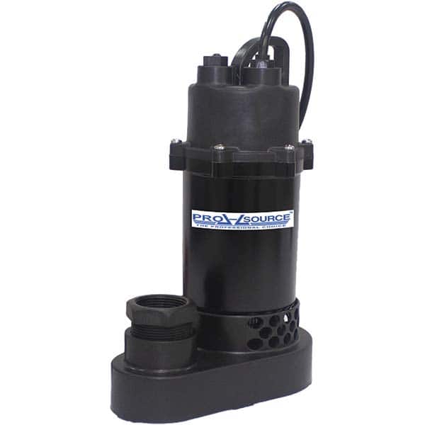 PRO-SOURCE - Submersible, Sump & Sewage Pumps; Type: Sump ; Operation: Manual ; Voltage: 115 VAC ; Amperage Rating: 4.5 ; Horsepower: 1/4 ; Outlet Size: 1-1/2 (Inch) - Exact Industrial Supply