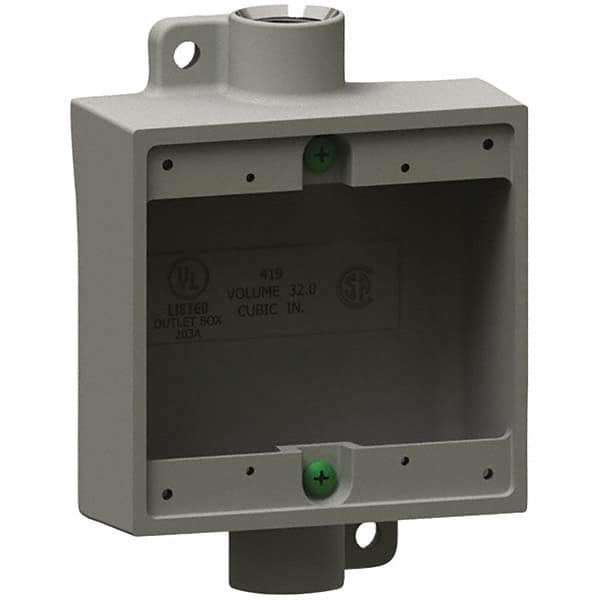 Hubbell Killark - Electrical Outlet Boxes & Switch Boxes Enclosure Type: Device Box Enclosure Shape: Square - Exact Industrial Supply