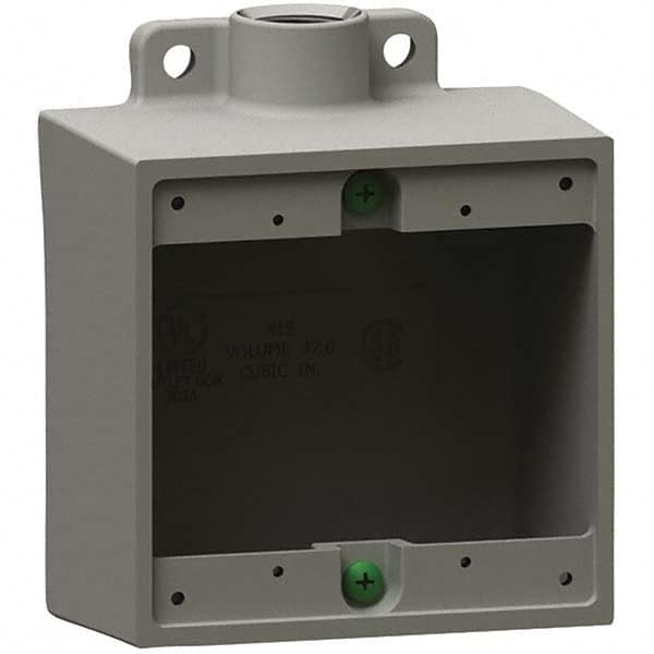 Hubbell Killark - Electrical Outlet Boxes & Switch Boxes Enclosure Type: Device Box Enclosure Shape: Square - Exact Industrial Supply