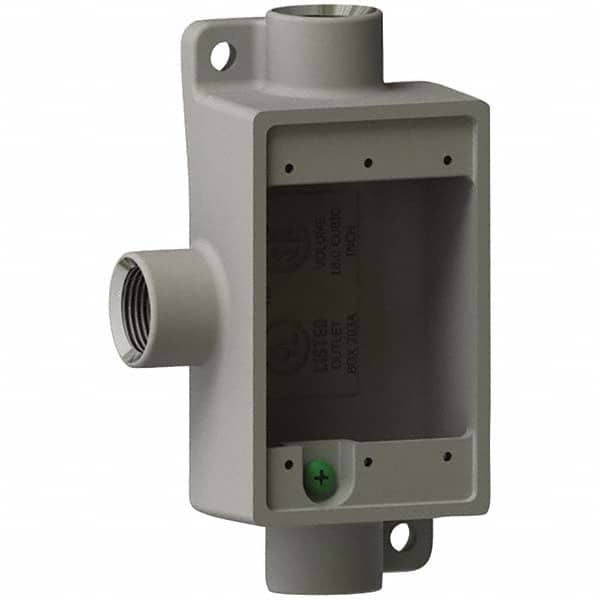 Hubbell Killark - Electrical Outlet Boxes & Switch Boxes Enclosure Type: Device Box Enclosure Shape: Rectangle - Exact Industrial Supply