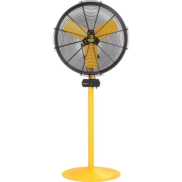 Industrial Circulation Fan: 100 CFM 120V, 0.33 hp, 4.8A, 1 Phase, 100 Speed, Pedestal Mount