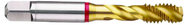1-1/2-6 2B 6-Flute PM Cobalt Red Ring Semi-Bottoming 40 degree Spiral Flute Tap-TiN - Exact Industrial Supply