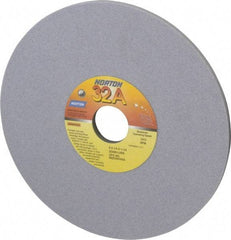 Norton - 8" Diam x 1-1/4" Hole x 1/4" Thick, L Hardness, 80 Grit Surface Grinding Wheel - Aluminum Oxide, Type 1, Medium Grade, 3,600 Max RPM, Vitrified Bond, No Recess - Exact Industrial Supply