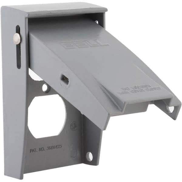Hubbell-Raco - Weatherproof Box Covers Cover Shape: Rectangle Number of Holes in Outlet: 2 - Exact Industrial Supply