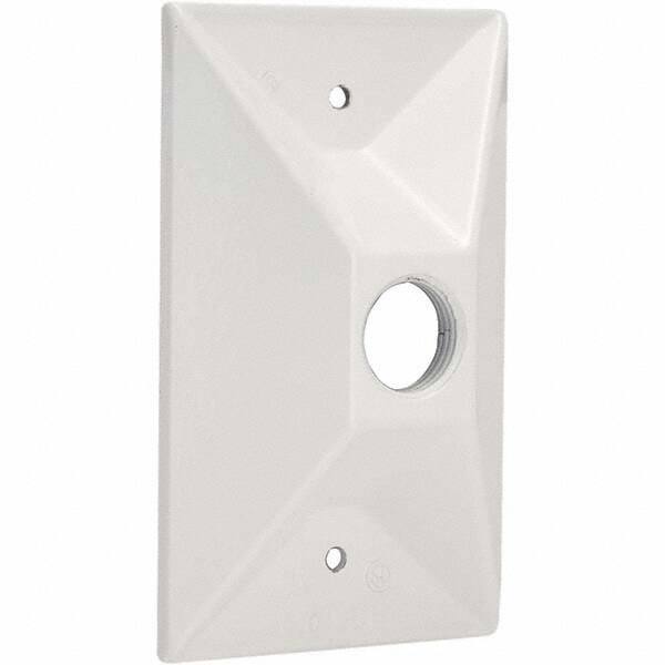 Hubbell-Raco - Weatherproof Box Covers Cover Shape: Rectangle Number of Holes in Outlet: 1 - Exact Industrial Supply