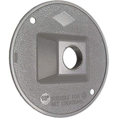 Hubbell-Raco - Weatherproof Box Covers Cover Shape: Round Number of Holes in Outlet: 1 - Exact Industrial Supply