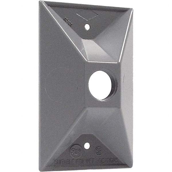 Hubbell-Raco - Weatherproof Box Covers Cover Shape: Rectangle Number of Holes in Outlet: 1 - Exact Industrial Supply