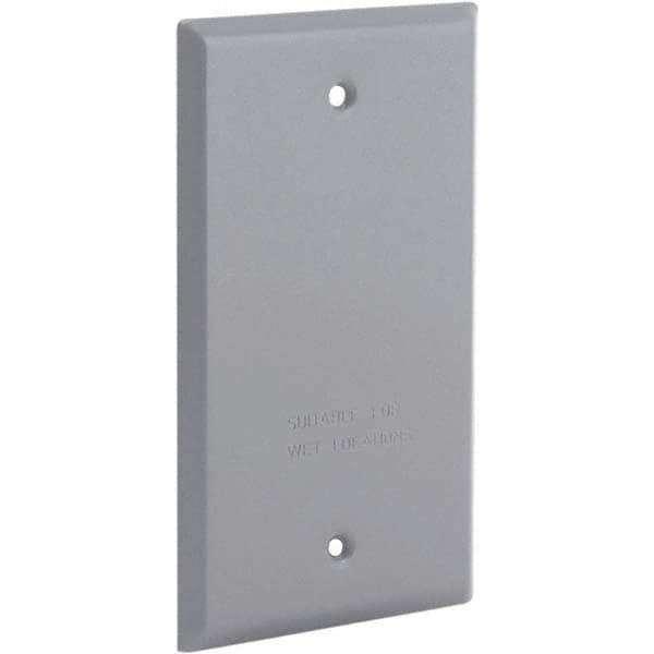 Hubbell-Raco - Weatherproof Box Covers Cover Shape: Rectangle Number of Holes in Outlet: 0 - Exact Industrial Supply