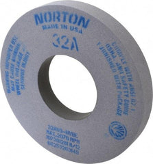 Norton - 12" Diam x 5" Hole x 1-1/2" Thick, H Hardness, 60 Grit Surface Grinding Wheel - Aluminum Oxide, Type 1, Medium Grade, 2,070 Max RPM, Vitrified Bond, No Recess - Exact Industrial Supply