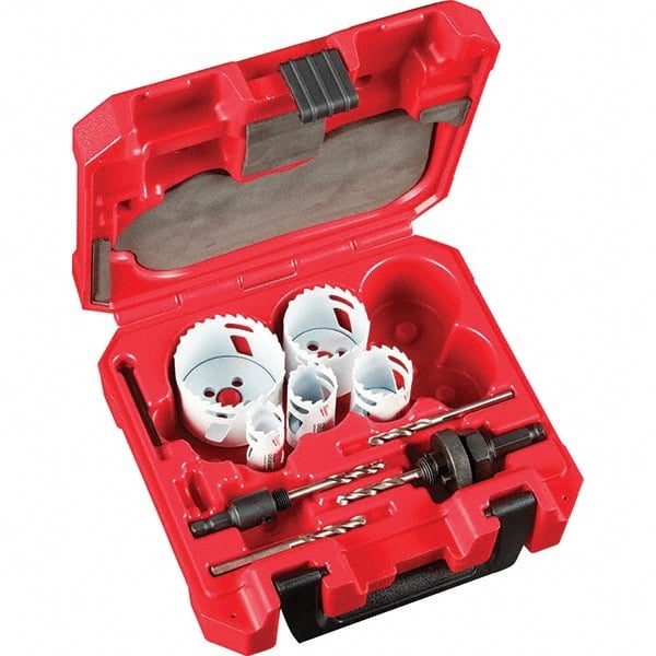 Milwaukee Tool - Hole Saw Kits Minimum Saw Diameter (Inch): 7/8 Maximum Saw Diameter (Inch): 2-1/2 - Exact Industrial Supply