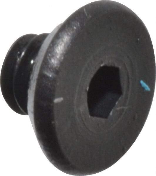 Value Collection - #2-56 UNC Hex Socket Drive, Flat Screw - Alloy Steel, Black Oxide Finish, Fully Threaded, 1/8" OAL - Exact Industrial Supply