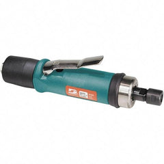 Dynabrade - 1/4" Collet, Straight Handle, Air Straight Die Grinder - 20,000 RPM, Rear Exhaust, 37 CFM, 0.7 hp, 90 psi, 1/4 NPT Inlet - Exact Industrial Supply