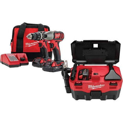 Milwaukee Tool - Cordless Tool Combination Kits Voltage: 18 Tools: Compact Drill/Driver; Impact Driver - Exact Industrial Supply