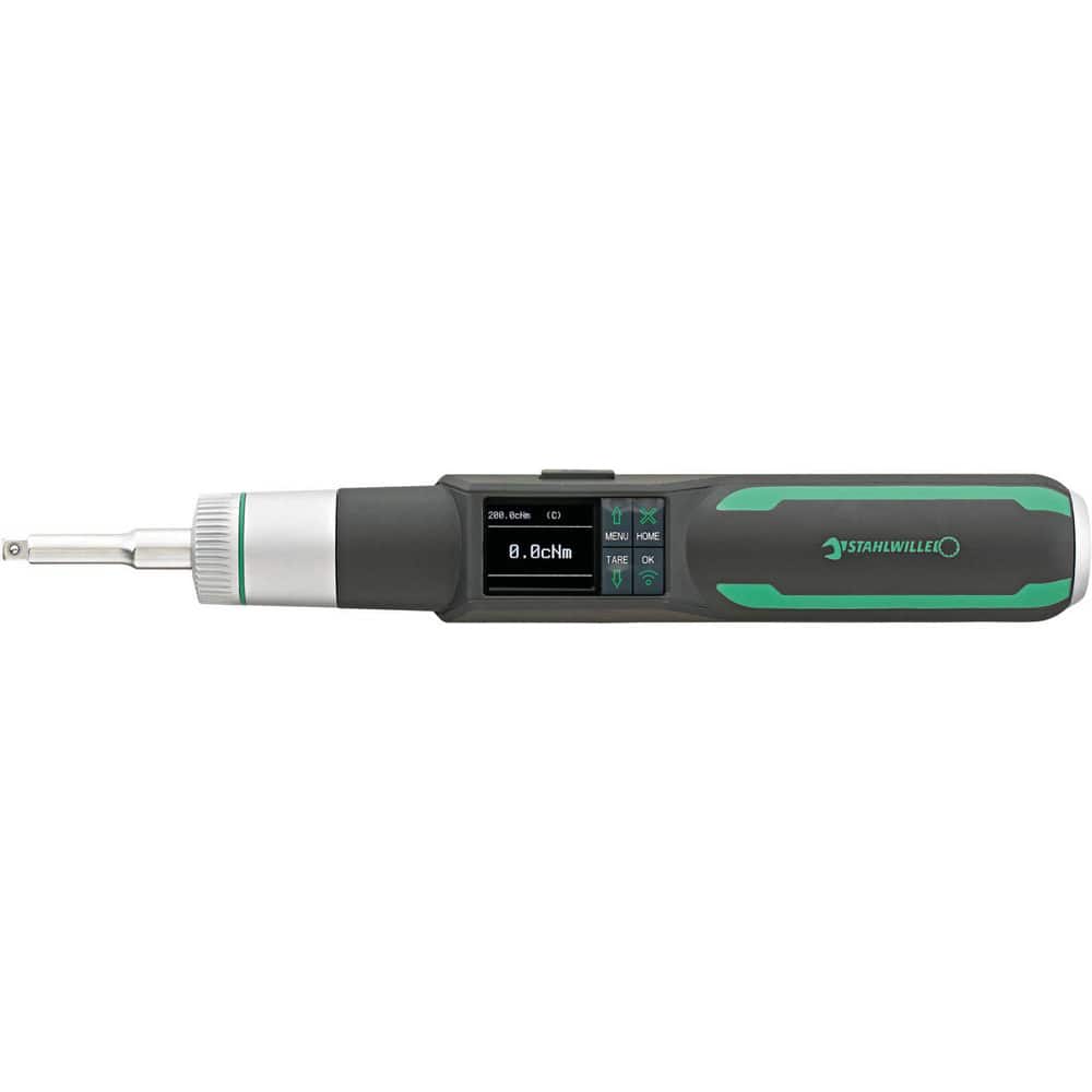 Torque Limiting Screwdrivers; Type: Electronic; Tip Type: Torx; Minimum Torque: 5; Maximum Torque: 53.1000; Drive Size: 1/4 in; Torque Adjustability: Adjustable; Overall Length (Inch): 12-1/2 in; Accuracy: 4%; Body Material: Steel; Blade Width (Inch): 5/1