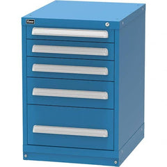 Vidmar - 5 Drawer, 45 Compartment Bright Blue Steel Modular Storage Cabinet - Exact Industrial Supply