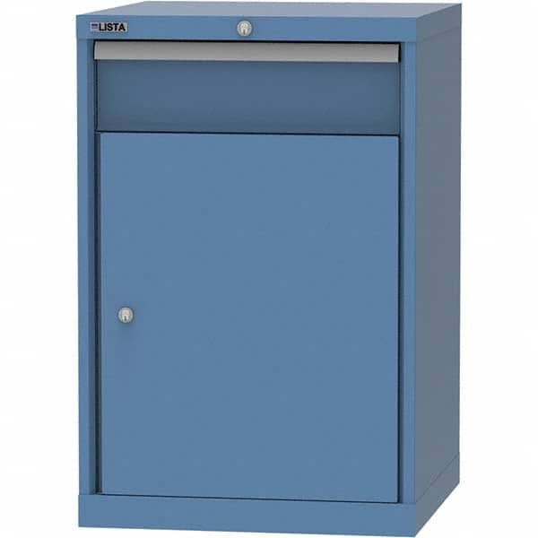 LISTA - 4 Drawer, 84 Compartment Bright Blue Steel Modular Storage Cabinet - Exact Industrial Supply