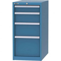 LISTA - 3 Drawer, 45 Compartment Bright Blue Steel Modular Storage Cabinet - Exact Industrial Supply