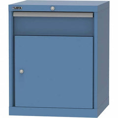 LISTA - 1 Drawer, 84 Compartment Bright Blue Steel Modular Storage Cabinet - Exact Industrial Supply