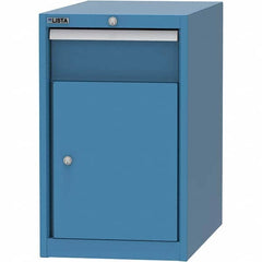 LISTA - 1 Drawer, 45 Compartment Bright Blue Steel Modular Storage Cabinet - Exact Industrial Supply