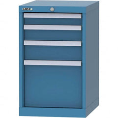 LISTA - 4 Drawer, 216 Compartment Bright Blue Steel Modular Storage Cabinet - Exact Industrial Supply