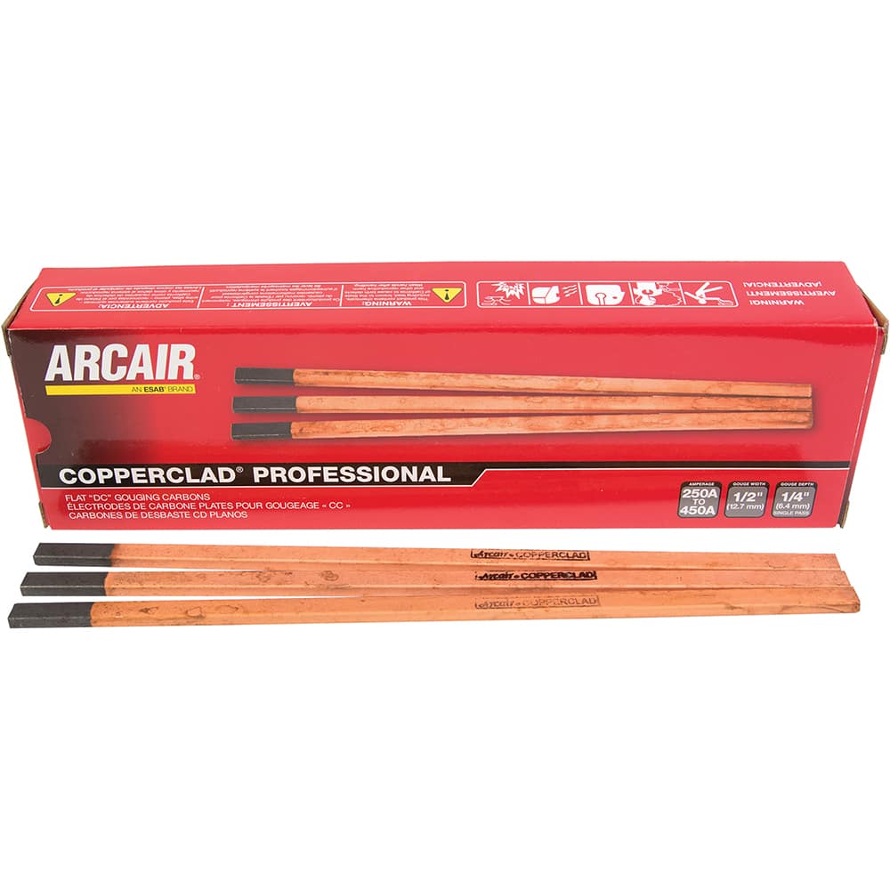 ESAB - Arc Welding Rods & Electrodes; Type: Arc Gouging Electrodes ; Diameter: 5/8 (Inch); Length (Inch): 12 ; Material: Carbon, Copper - Exact Industrial Supply
