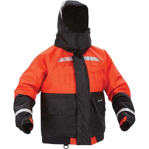 Life Jackets & Vests; Type: Deluxe Flotation Jacket; Size: Medium; Material: Denier Nylon; Minimum Buoyancy (lbs): 15.5; USCG Rating: 3; Additional Information: Comfortable Fleece Lined, High Collar; D-Ring Attachment; Interior Waist Belt with Quick Relea