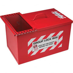 Brady - Group Lockout Boxes Portable or Wall Mount: Portable Maximum Number of Padlocks: 34 - Exact Industrial Supply