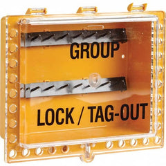 Brady - Group Lockout Boxes Portable or Wall Mount: Portable Maximum Number of Padlocks: 27 - Exact Industrial Supply