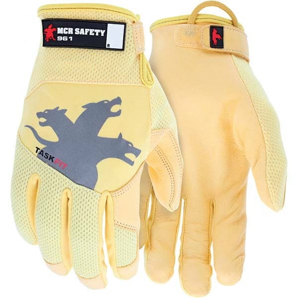 Gloves: Size M Gold, Smooth Grip