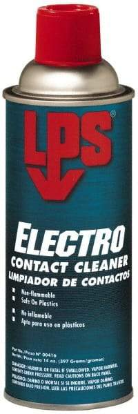 LPS - 14 Ounce Aerosol Contact Cleaner - 22 kV Dielectric Strength, Nonflammable, Plastic Safe - Exact Industrial Supply