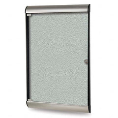 Ghent - Cork Bulletin Boards Style: Enclosed Bulletin Board Color: Silver - Exact Industrial Supply