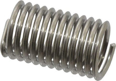 Heli-Coil - M6x1.00 Metric Coarse, 15mm OAL, Free Running Helical Insert - 12-1/8 Free Coils, Tanged, 304 Stainless Steel, Bright Finish, 2-1/2D Insert Length - Exact Industrial Supply