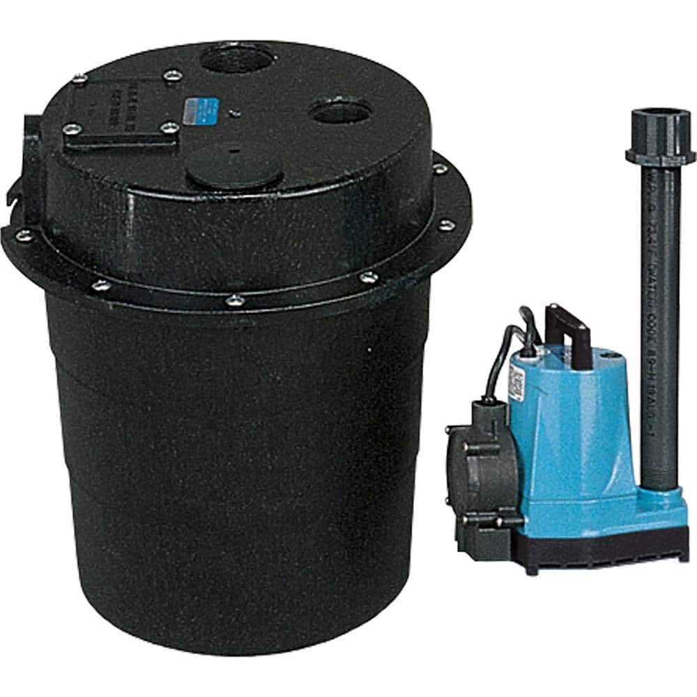 Sump Pump Systems; Type: Sump Pump System; Input Voltage: 115 V; Voltage: 115; Contents: Basin, cover, gaskets and hardware, Piggyback vertical float switch assembly, pump; GPH @ 5 Feet of Head: 15.00; GPH @ 10 Feet of Head: 12.00; Shut Off Feet: 21; Cord