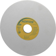 Norton - 8" Diam x 1-1/4" Hole x 1/4" Thick, K Hardness, 150 Grit Surface Grinding Wheel - Aluminum Oxide, Type 1, Very Fine Grade, 3,600 Max RPM, Vitrified Bond, No Recess - Exact Industrial Supply