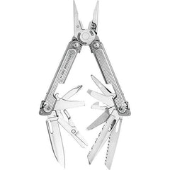 Leatherman - 21 Piece Multi-Tool - Silver, 7" OAL, 4" Closed Length - Exact Industrial Supply