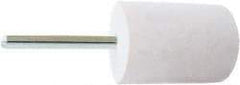 Value Collection - 1" Diam, 1/4" Shank Diam, Cylinder Shaped Mounted Bob - Rock Hard Density, 1-1/2" Head Length, 2" Shank Length, Wool Felt - Exact Industrial Supply
