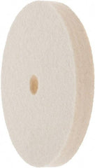 Value Collection - 4" Diam x 1/2" Thick Unmounted Buffing Wheel - 1 Ply, Polishing Wheel, 1/2" Arbor Hole, Soft Density - Exact Industrial Supply