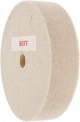 Value Collection - 4" Diam x 1" Thick Unmounted Buffing Wheel - 1 Ply, Polishing Wheel, 1/2" Arbor Hole, Medium Density - Exact Industrial Supply