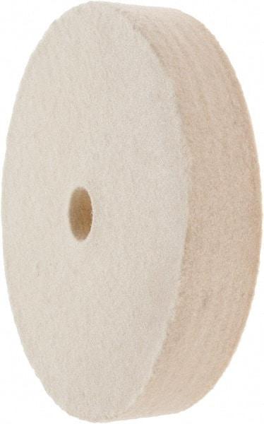 Value Collection - 4" Diam x 3/4" Thick Unmounted Buffing Wheel - 1 Ply, Polishing Wheel, 1/2" Arbor Hole, Hard Density - Exact Industrial Supply