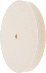 Value Collection - 8" Diam x 1" Thick Unmounted Buffing Wheel - 1 Ply, Polishing Wheel, 1/2" Arbor Hole, Medium Density - Exact Industrial Supply