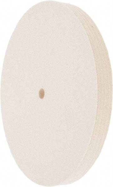 Value Collection - 8" Diam x 3/4" Thick Unmounted Buffing Wheel - 1 Ply, Polishing Wheel, 1/2" Arbor Hole, Medium Density - Exact Industrial Supply