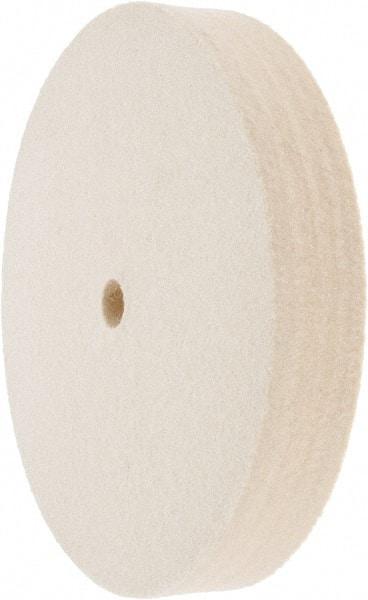 Value Collection - 6" Diam x 1" Thick Unmounted Buffing Wheel - 1 Ply, Polishing Wheel, 1/2" Arbor Hole, Medium Density - Exact Industrial Supply