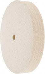 Value Collection - 6" Diam x 1" Thick Unmounted Buffing Wheel - 1 Ply, Polishing Wheel, 1/2" Arbor Hole, Medium Density - Exact Industrial Supply