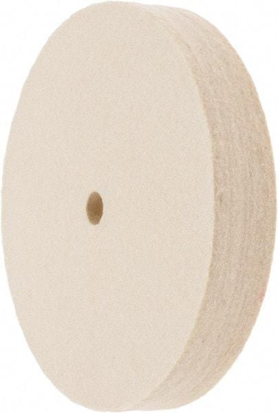 Value Collection - 6" Diam x 1" Thick Unmounted Buffing Wheel - 1 Ply, Polishing Wheel, 1/2" Arbor Hole, Soft Density - Exact Industrial Supply